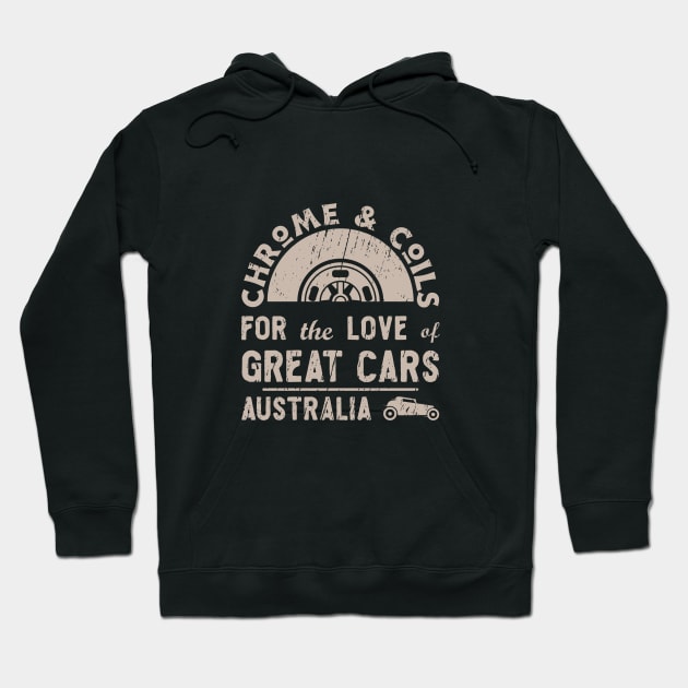 Great Cars - Chrome and Coils - Australia Hoodie by CC I Design